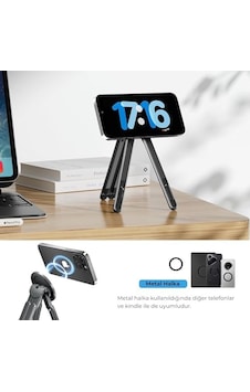 Manyetik 3 Ü 1 Arada Ayarlanabilir Masaüstü Laptop, Tablet Ve Telefon Standı Katlanabilir Metal Gövde Manyetik 3 Ü 1 Arada Ayarlanabilir Masaüstü Laptop, Tablet Ve Telefon Standı Katlanabilir Metal Gövde