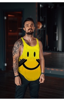 Ndrsports Fitness Atlet Tank Top Dijital Baskı (530689832) Sarı Ndrsports Fitness Atlet Tank Top Dijital Baskı (530689832) Sarı