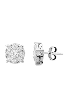 1.52 Ct. Modern Tasarım Coronet Tektaş Küpe 1.52 Ct. Modern Tasarım Coronet Tektaş Küpe