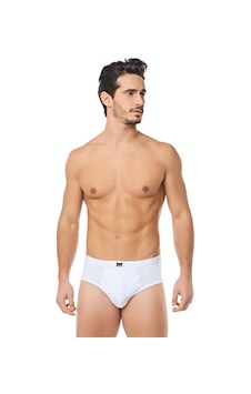 12 Li Paket Tutku Erkek Renkli Slip Külot Pamuklu Beyaz