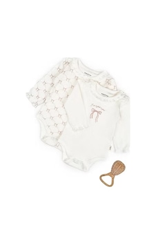 Babycosy Organik Body Uzun Kol 2li Ekru - Pudra-12736 Ekru Babycosy Organik Body Uzun Kol 2li Ekru - Pudra-12736 Ekru