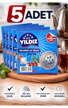 5 Adet Paslanmaz Çelik Çaydanlık Demlik Süzgeci Sök Tak Çay Süzgeci Tüm Demliklere Uyumlu Çaydanlık Filtresi Düz Renkli 5 Adet Paslanmaz Çelik Çaydanlık Demlik Süzgeci Sök Tak Çay Süzgeci Tüm Demliklere Uyumlu Çaydanlık Filtresi Düz Renkli