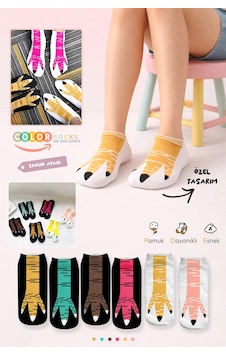 6 Çift Tavuk Ayağı Desenli Patik Çorap Seti Extra Soft Çok Renkli 6 Çift Tavuk Ayağı Desenli Patik Çorap Seti Extra Soft Çok Renkli