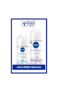 Nivea Fresh Sensation Kadın Roll-On Deodorant 50 ML + Fresh Natural Roll-On 25 ML Nivea Fresh Sensation Kadın Roll-On Deodorant 50 ML + Fresh Natural Roll-On 25 ML