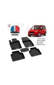 Ford Courier 4d Araca Özel Havuzlu Kauçuk Paspas Siyah