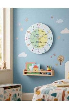 Sabanbaba - Eğitici Çocuk Duvar Saati Çap 27cm - Saati Öğreniyorum