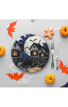 Keramika Halloween Blue Castle Servis Tabağı 26 Cm 19951 Keramika Halloween Blue Castle Servis Tabağı 26 Cm 19951