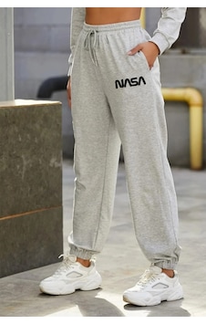 Blackjack Giyim Nasa Baskılı 2 İplik Eşofman Altı Unisex Gri Blackjack Giyim Nasa Baskılı 2 İplik Eşofman Altı Unisex Gri