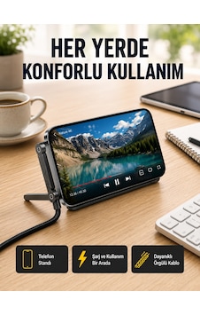 240w Type-c To Type-c Katlanabilir Standlı Hızlı Şarj Kablosu 1 240w Type-c To Type-c Katlanabilir Standlı Hızlı Şarj Kablosu 1