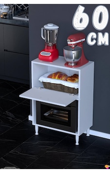 Nova Çok Amaçlı Mutfak Modülü 60x87x32 Cm Fırın Dolabı Ekmeklik Ve Mutfak Düzenleyici Beyaz Nova Çok Amaçlı Mutfak Modülü 60x87x32 Cm Fırın Dolabı Ekmeklik Ve Mutfak Düzenleyici Beyaz