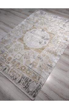 Yamalı Home West 7602 Vizon 160X230 Cm Saçaklı Salon Halısı