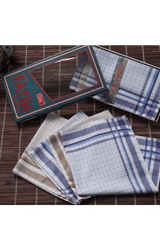 Rozet Tekstil Kutulu Kumaş Mendil 40x40 Cm Bir Düzine 12 Adet Mendil Çok Renkli