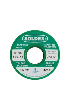Soldex 1.0 Mm 200 Gr Kurşunsuz Lehim Teli Soldex 1.0 Mm 200 Gr Kurşunsuz Lehim Teli