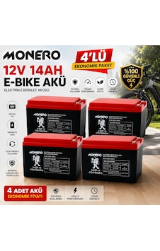 Monero 12v-14 Amper Yatık 4'lü Paket E-bıke Akü-yeni Tarihli Ebatlar:150x101x99mm Monero 12v-14 Amper Yatık 4'lü Paket E-bıke Akü-yeni Tarihli Ebatlar:150x101x99mm