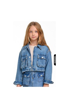 Xo Kids Ceket Yakalı Fleto Cepli Çıt Çıt Kaplamalı Kız Çocuk Gömlek 5-14 Yaş 24205 Mavi Xo Kids Ceket Yakalı Fleto Cepli Çıt Çıt Kaplamalı Kız Çocuk Gömlek 5-14 Yaş 24205 Mavi