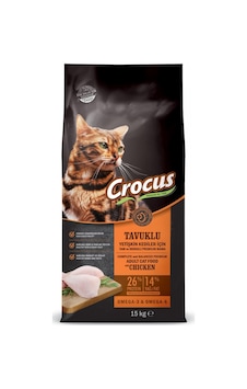 Crocus Tavuklu Yetişkin Kedi Maması 15 KG Crocus Tavuklu Yetişkin Kedi Maması 15 KG