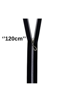 120 Cm Siyah Fermuar Gümüş Renkli Fermuar 120 Cm Siyah Fermuar Gümüş Renkli Fermuar