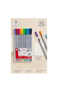 Fineliner Kalem 10 Renk 0.4mm 1 Paket Osaka İnce Keçe Uçlu 10 Lu Renkli Yazı Ve Çizim Kalemi İşaretleme Yazı Kalemi Fineliner Kalem 10 Renk 0.4mm 1 Paket Osaka İnce Keçe Uçlu 10 Lu Renkli Yazı Ve Çizim Kalemi İşaretleme Yazı Kalemi