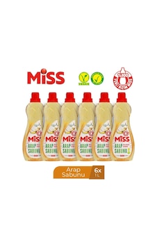 Miss Sıvı Arap Sabunu 1000 Ml X 6 Vegan Ve Dermatolojik Olarak Test Edilmiş Temizlik Ürünü 6'lı Set Miss Sıvı Arap Sabunu 1000 Ml X 6 Vegan Ve Dermatolojik Olarak Test Edilmiş Temizlik Ürünü 6'lı Set