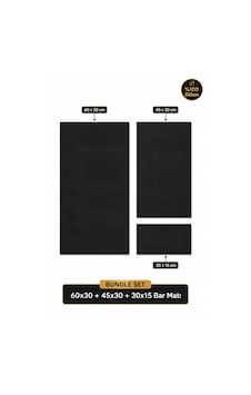 Siliconly 3 Lü %100 Silikon Bar Matı Seti 60x30 + 45x30 + 30x15 Cm Kaydırmaz Mat Siliconly 3 Lü %100 Silikon Bar Matı Seti 60x30 + 45x30 + 30x15 Cm Kaydırmaz Mat