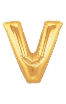 Go İthalat V Harf Folyo Balon Altın Renk 40 İnç Go İthalat V Harf Folyo Balon Altın Renk 40 İnç