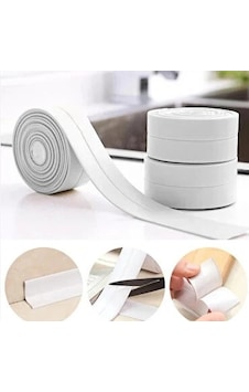 Beyaz Su Sızdırmaz Lavabo Kenar Bandı 3.2m Bx40 Beyaz Su Sızdırmaz Lavabo Kenar Bandı 3.2m Bx40