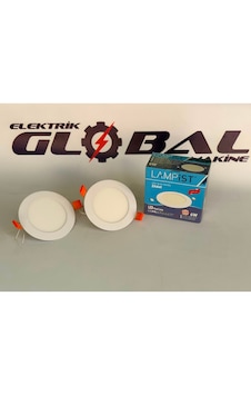 Lampist 6w Sıva Altı Slim Panel Led Beyaz Kasa 6500k Beyaz Işık Yuvarlak Spot Tavan Lambası Trafolu Tam Set İki Adet Lampist 6w Sıva Altı Slim Panel Led Beyaz Kasa 6500k Beyaz Işık Yuvarlak Spot Tavan Lambası Trafolu Tam Set İki Adet