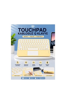 Touchpad Tüm Cihazlara Uyumlu Bluetooth Klavye Touchpad Slim Kablosuz Wifi Q Klavye - Hs08377185-3 Renkli Touchpad Tüm Cihazlara Uyumlu Bluetooth Klavye Touchpad Slim Kablosuz Wifi Q Klavye - Hs08377185-3 Renkli