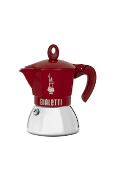 Bialetti - Exclusive İndüksiyon: 4 Cups Ocak Üstü Espresso Pişirici - 200ml - Kırmızı Renk - Alt Hazne: Dış Paslanmaz Çelik İç Alüminyum - İndüksiyon Ocak Türleri İçin Uygundur Sku: Mır8690010582058