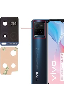 Vivo Y21s Arka Kamera Camı Lens Yapışkanlı İnd01583