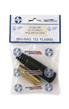 Sekon 50-70 Dinse Dişi Kablo Soketi Mıg Mag Tıg Plazma Kaynak Kablo Bağlantısı 20.280.090