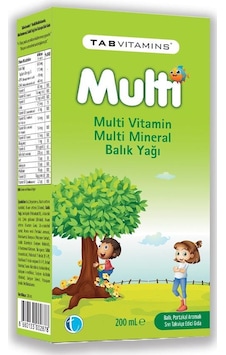 Tabvitamins Multi Multivitamin Mineral Balık Yağı 200ml Tabvitamins Multi Multivitamin Mineral Balık Yağı 200ml