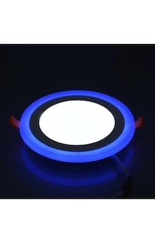 12+6 Watt Çift Renkli Led Panel Spot Lamba Armatür Mavi Beyaz Mavi - Beyaz 12+6 Watt Çift Renkli Led Panel Spot Lamba Armatür Mavi Beyaz Mavi - Beyaz