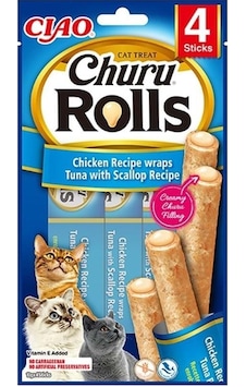 Ciao Sticks Tavuk Sargılı Ton Balıklı Ve Deniz Taraklı Kedi Ödül Maması 4 X 10 Gr Ciao Sticks Tavuk Sargılı Ton Balıklı Ve Deniz Taraklı Kedi Ödül Maması 4 X 10 Gr
