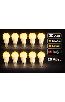 20 Adet 10 Watt 810 Lm Günışığı Renk Ampul