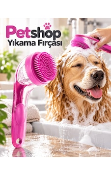 Tek Evcil Hayvanlar İçin Şampuan Hazneli Yıkama Fırçası Uzun Saplı Silikon Pet Temizleme Tarağı Najmaddin Standart Tek Evcil Hayvanlar İçin Şampuan Hazneli Yıkama Fırçası Uzun Saplı Silikon Pet Temizleme Tarağı Najmaddin Standart