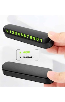 Araç İçi Numaratör Numaralık Torpido Üstü Açılır Kapanır Telefon Numarası Bırakma Cn