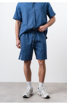 Respire Erkek Şerit Detaylı Denim Şort Lacivert Respire Erkek Şerit Detaylı Denim Şort Lacivert