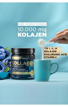 Nutraxin Beauty Collagen Gold Quality Powder 300 gr - Tip 1,2,3 Kolajen, Vitamin C, Hyalüronik Asit Nutraxin Beauty Collagen Gold Quality Powder 300 gr - Tip 1,2,3 Kolajen, Vitamin C, Hyalüronik Asit