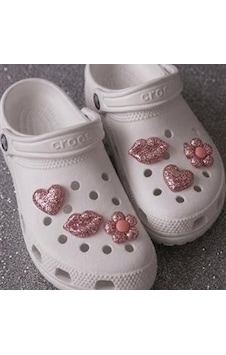 Temungur Pembe Simli Kalp Dudak Çiçek Jibbitz Charm 6 Lı Set Terlik Süsü, Parlak Glitter Terlik Aksesuarı Çok Renkli Temungur Pembe Simli Kalp Dudak Çiçek Jibbitz Charm 6 Lı Set Terlik Süsü, Parlak Glitter Terlik Aksesuarı Çok Renkli