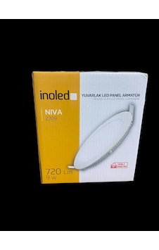 Inoled 9w Nıva Yuvarlak Sıva Altı Led Panel 3000k Beyaz - Gün Işığı Inoled 9w Nıva Yuvarlak Sıva Altı Led Panel 3000k Beyaz - Gün Işığı