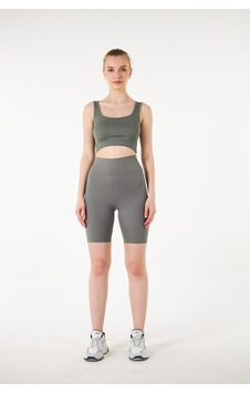Thiff Gymwear Antrasit Yüksek Bel Toparlayıcı Kısa Şort Spor Fitilli Biker Tayt Haki Thiff Gymwear Antrasit Yüksek Bel Toparlayıcı Kısa Şort Spor Fitilli Biker Tayt Haki