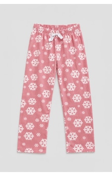 Markapia Kadın Kar Tanesi Desenli Polar Pijama Altı PEMBE Markapia Kadın Kar Tanesi Desenli Polar Pijama Altı PEMBE