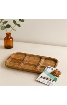 Akasya 3 Bölmeli Ahşap Servis Tepsisi 25x14 Cm Belirtilmemiş Akasya 3 Bölmeli Ahşap Servis Tepsisi 25x14 Cm Belirtilmemiş