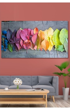 Homearths Çok Renkli Yaprak Kanvas Tablo - 120 X 60 Cm Kanvas Homearths Çok Renkli Yaprak Kanvas Tablo - 120 X 60 Cm Kanvas
