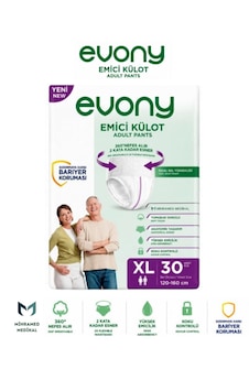 Evony Emici Külot Yetişkin Hasta Bezi Xl 30 Lu 1 Paket Evony Emici Külot Yetişkin Hasta Bezi Xl 30 Lu 1 Paket