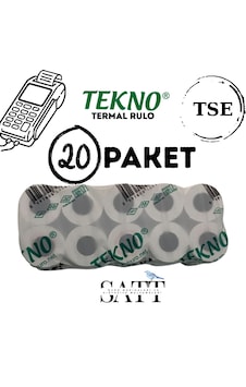 Tekno Rulo Yazarkasa Pos Rulosu 56x14 Mm 20 Paket 200'li Rulo Tekno Rulo Yazarkasa Pos Rulosu 56x14 Mm 20 Paket 200'li Rulo