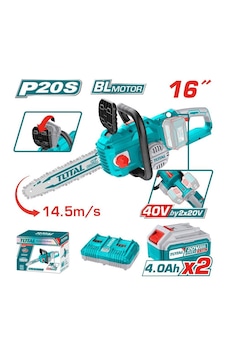 Total TGSLI 401682 40 V 8 A Akülü Zincirli Testere Hızar Ağaç Kesme Makinesi