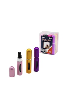 12 Adet Mini Cep - Çanta Boy Boş Sprey Parfüm Şişesi 5ml Renkli Pls. Seviye Pencereli Çok renkli 12 Adet Mini Cep - Çanta Boy Boş Sprey Parfüm Şişesi 5ml Renkli Pls. Seviye Pencereli Çok renkli