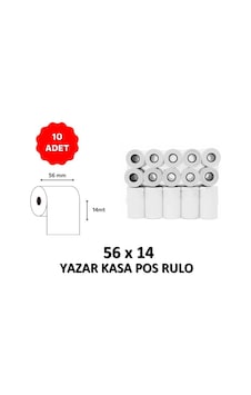 Okur Yazar Kasa Pos Rulosu 56mm X 14mt - 10 Adet Okur Yazar Kasa Pos Rulosu 56mm X 14mt - 10 Adet